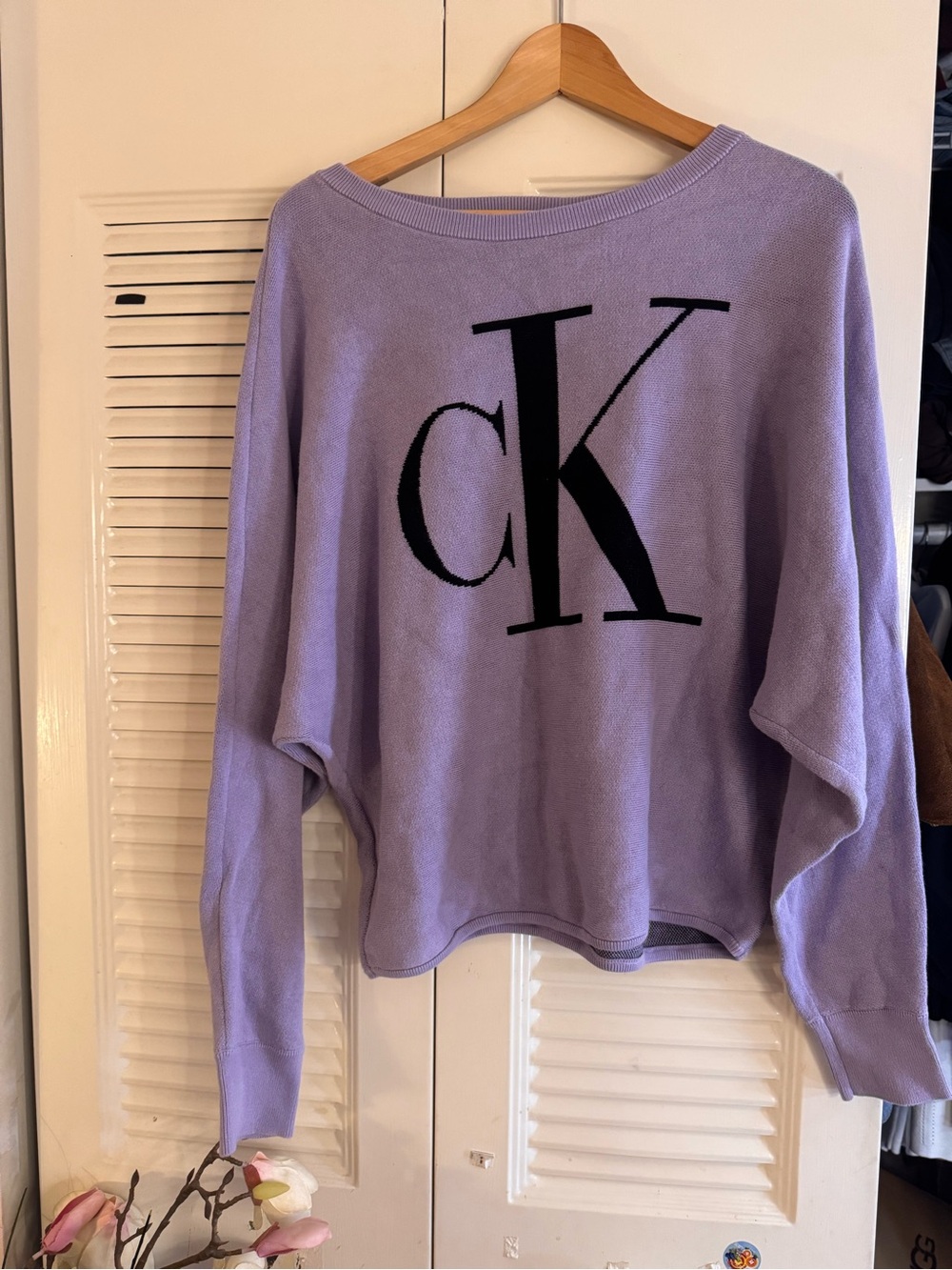 Calvin Klein Lavender Pullover with Black CK Logo